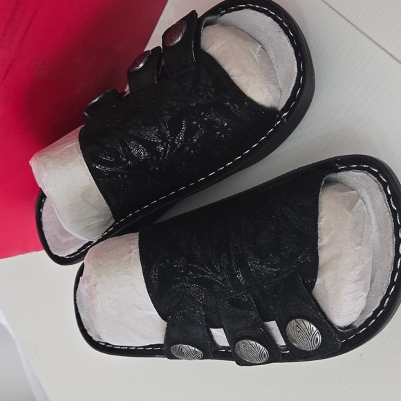 Alegria Julee Black Comfort Sandals Size 9 EU 39 Adjustable Straps - Picture 3 of 13